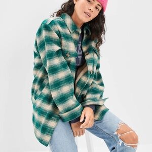 American Eagle Outfitters  Plaid
Sherpa Jacket